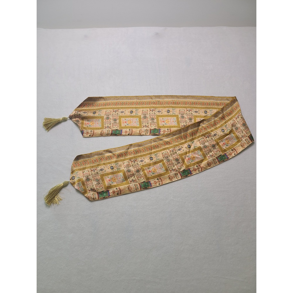Sash Scarf Neoclassical Greco-Roman Gold Tassel Belt Vintage Old Money Academia